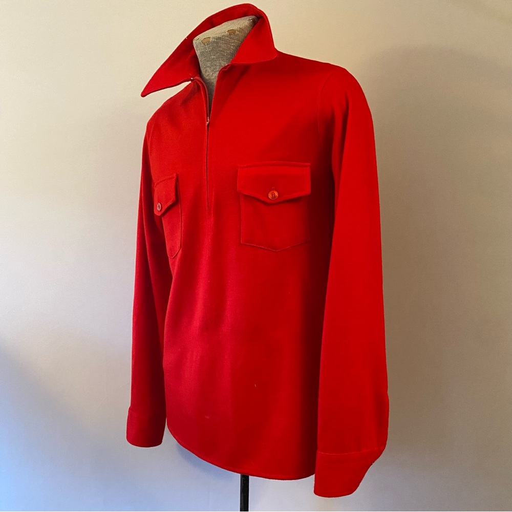 Vintage Early Wool Red half zip Pendleton pullover. Great condition. Men’s M